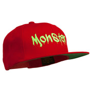 Halloween Monster Embroidered Snapback Cap