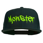 Halloween Monster Embroidered Snapback Cap