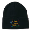 Happy New Year Embroidered Beanie