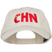 China CHN Flag Embroidered Low Profile Cap