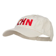 China CHN Flag Embroidered Low Profile Cap