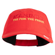Marines The Few The Proud Embroidered 6 Panel Unstructured Cotton Twill Cap Made in USA - Red OSFM