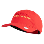Marines The Few The Proud Embroidered 6 Panel Unstructured Cotton Twill Cap Made in USA - Red OSFM