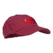 China CHN Flag Embroidered Low Profile Cap