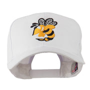 Flying Hornet Mascot Embroidered Cap