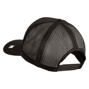 US Air Force Wing Retired Embroidered Solid Cotton Mesh Cap - Charcoal OSFM