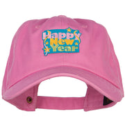 Happy New Year Patched Unstructured Cap