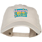 Happy New Year Patched Unstructured Cap