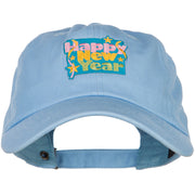 Happy New Year Patched Unstructured Cap