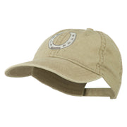 Western Horseshoe Embroidered Washed Cap