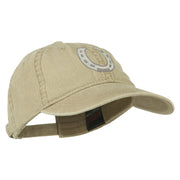 Western Horseshoe Embroidered Washed Cap