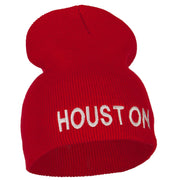 Houston Embroidered Knitted Short Beanie