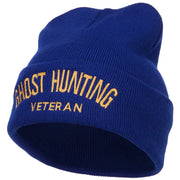 Ghost Hunting Veteran Embroidered Long Beanie