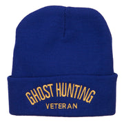 Ghost Hunting Veteran Embroidered Long Beanie