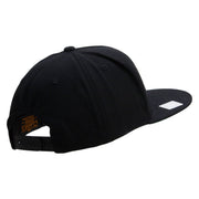 Licensed Navy Veteran Letters Embroidered 5 Panel Flat Bill Twill Snapback Solid Cap - Black OSFM