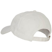 Rhode Island with Map Outline Embroidered Washed Cotton Cap