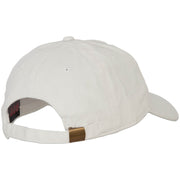 Rhode Island with Map Outline Embroidered Washed Cotton Cap