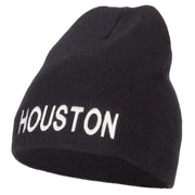 Houston Embroidered Knitted Short Beanie