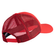 Marines The Few The Proud Embroidered 6 Panel Structured Cotton Twill Mesh Cap Made in USA - Red OSFM