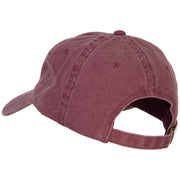 Rhode Island with Map Outline Embroidered Washed Cotton Cap