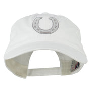 Western Horseshoe Embroidered Washed Cap