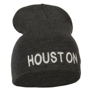 Houston Embroidered Knitted Short Beanie