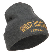 Ghost Hunting Veteran Embroidered Long Beanie