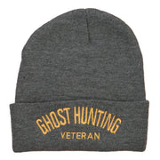 Ghost Hunting Veteran Embroidered Long Beanie