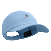 Longhorn Beetle Logo Embroidered Low Profile Dyed Cotton Twill Cap - Sky-Blue OSFM