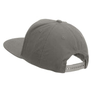 Licensed Navy Veteran Letters Embroidered 5 Panel Flat Bill Twill Snapback Solid Cap - Dk-Grey OSFM
