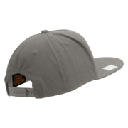 Licensed Navy Veteran Letters Embroidered 5 Panel Flat Bill Twill Snapback Solid Cap - Dk-Grey OSFM