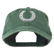 Western Horseshoe Embroidered Washed Cap