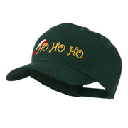 Christmas Ho Ho Ho with Hat Embroidered Cap