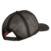 US Air Force Retired with Wing Embroidered Cotton Mesh Cap - Charcoal OSFM