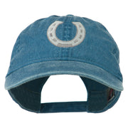 Western Horseshoe Embroidered Washed Cap