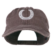 Western Horseshoe Embroidered Washed Cap