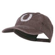 Western Horseshoe Embroidered Washed Cap