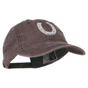 Western Horseshoe Embroidered Washed Cap