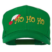 Christmas Ho Ho Ho with Hat Embroidered Cap