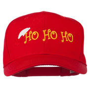 Christmas Ho Ho Ho with Hat Embroidered Cap