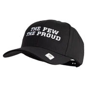 The Few The Proud Embroidered 6 Panel Structured Cotton Twill Cap Made in USA - Black OSFM