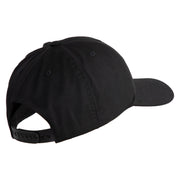 The Few The Proud Embroidered 6 Panel Structured Cotton Twill Cap Made in USA - Black OSFM