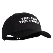The Few The Proud Embroidered 6 Panel Structured Cotton Twill Cap Made in USA - Black OSFM