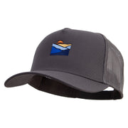 Smoky Mountains Logo Embroidered Twill 5 panel Mesh Back Cap - Charcoal OSFM