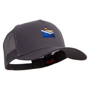 Smoky Mountains Logo Embroidered Twill 5 panel Mesh Back Cap - Charcoal OSFM