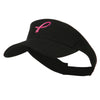 Hot Pink Ribbon Breast Cancer Logo Embroidered Visor