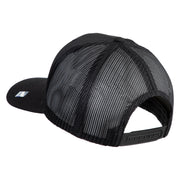 US Air Force Veteran with Wing Embroidered Cotton Mesh Cap - Black OSFM