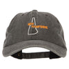 New Hampshire with Map Outline Embroidered Washed Cotton Twill Cap