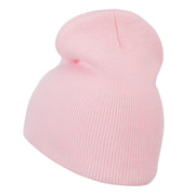 Hot Pink Ribbon Breast Cancer Embroidered Short Beanie