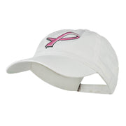 Hot Pink Breast Cancer Logo Embroidered Washed Cap